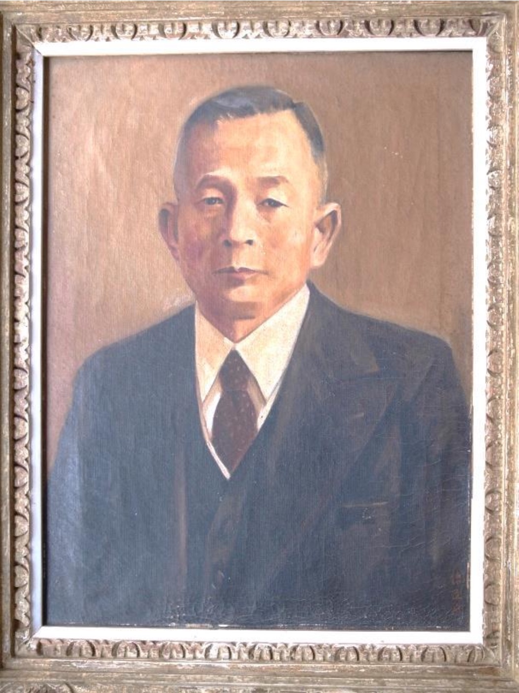 A painting of a person in a suit

Description automatically generated